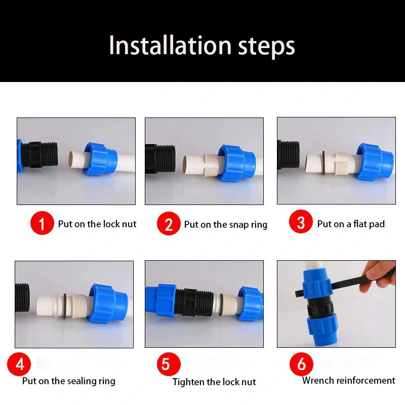 Hard Water Pipe Leakage Repair Joint PE Pipe Fitting Repair Clamp Size DN20~DN40